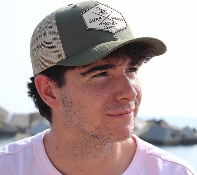 Gorra Trucker - 6 Paneles / Adulto / Talla única (Verde/Beige) 3/7
