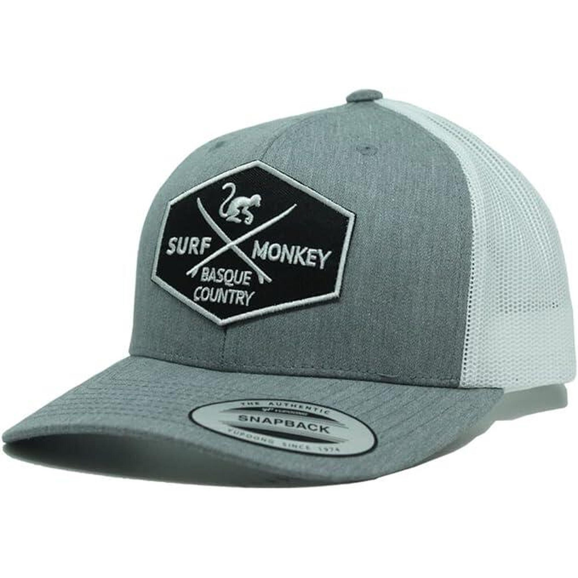 Gorra Trucker - 6 Paneles / Adulto / Talla única (Gris/Blanco)