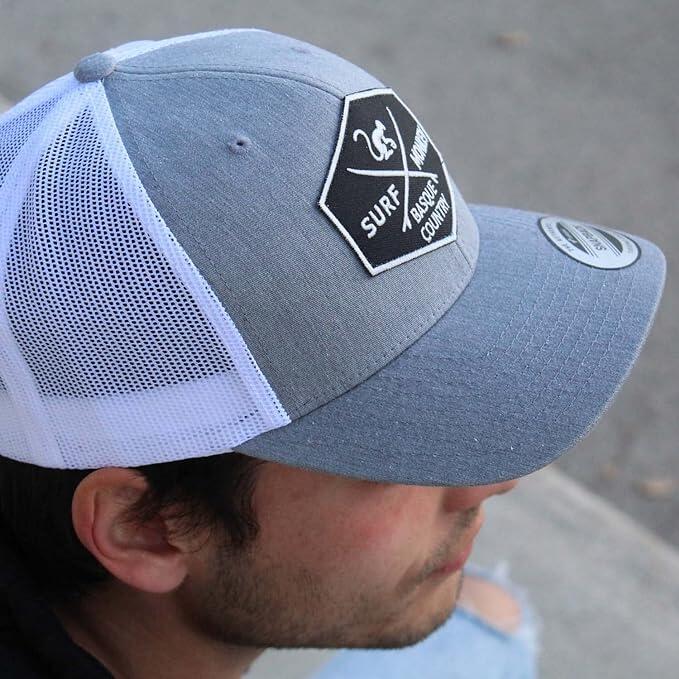 Gorra Trucker - 6 Paneles / Adulto / Talla única (Gris/Blanco)