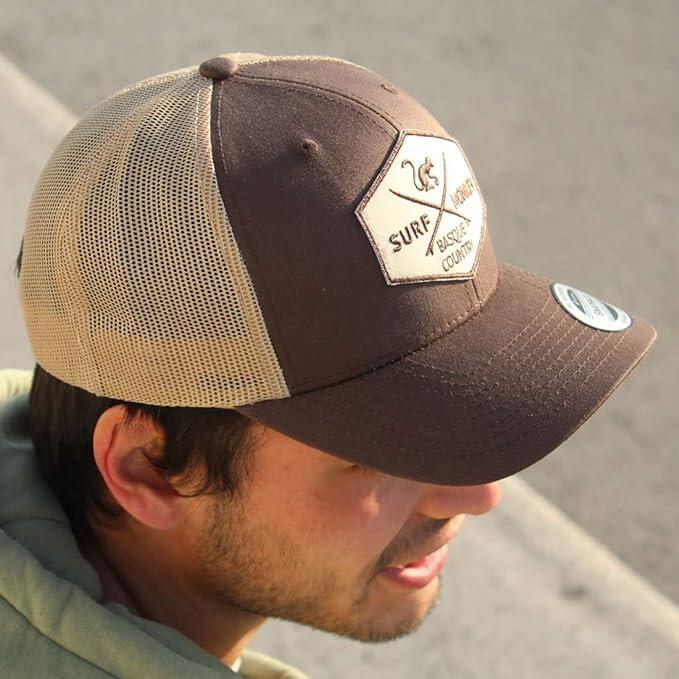 Gorra Trucker - 6 Paneles / Adulto / Talla única (Marron/Negro) 4/6