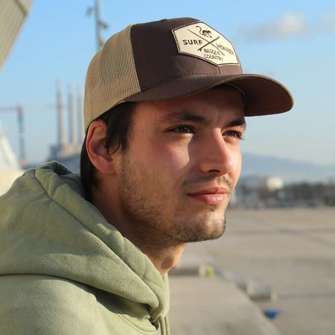 Gorra Trucker - 6 Paneles / Adulto / Talla única (Marron/Negro) 3/6