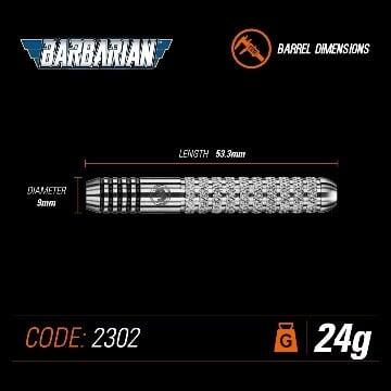 Winmau Dardos punta de acero Barbarian Inox