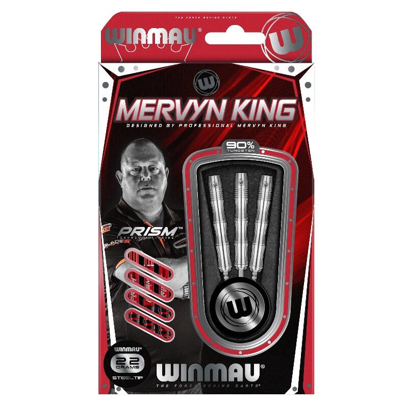 Winmau Mervyn King Steeldart Silver Colour 1071 - 22g, 5/5