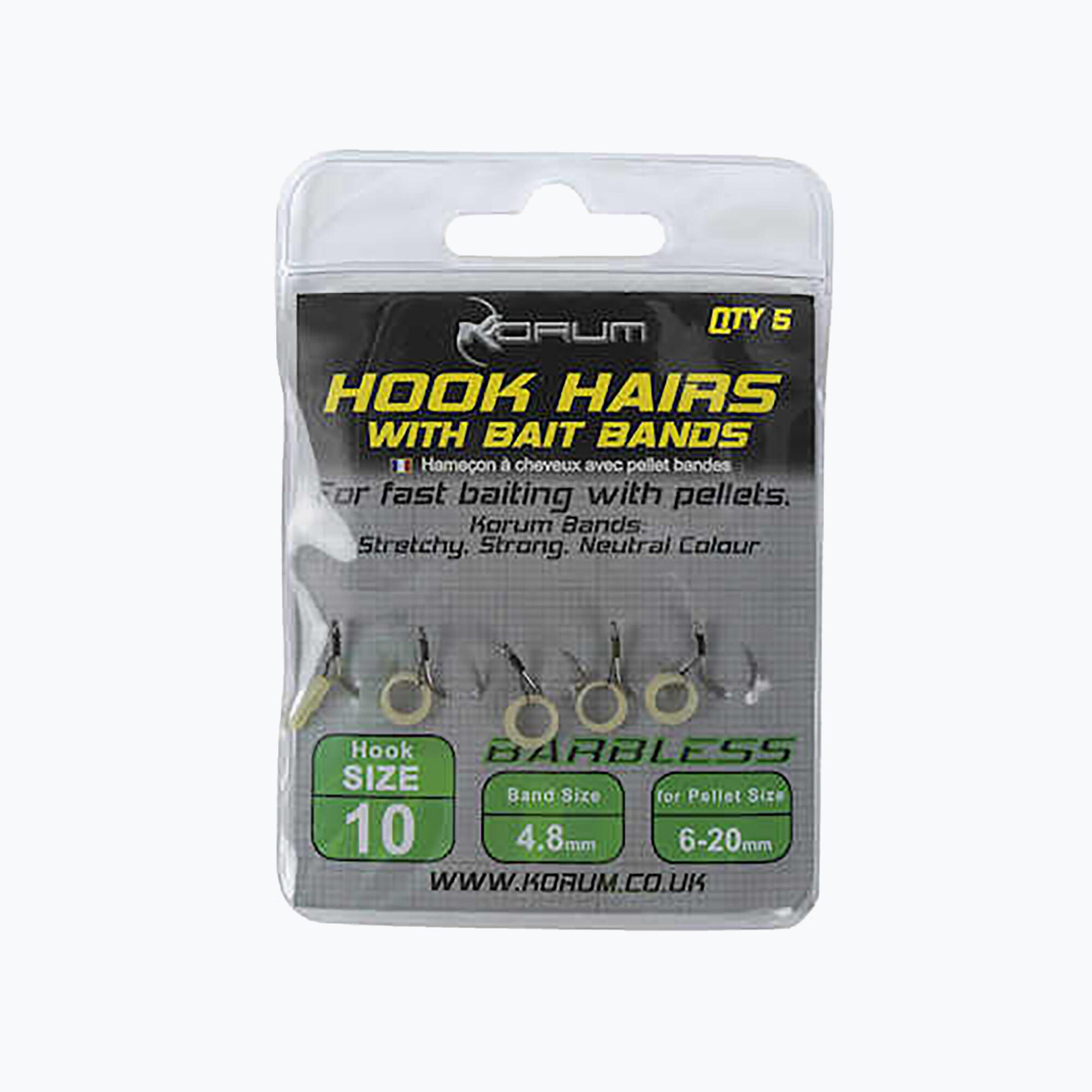 Terminali per il metodo Korum Hook Hairs With Bait Bands 3/3