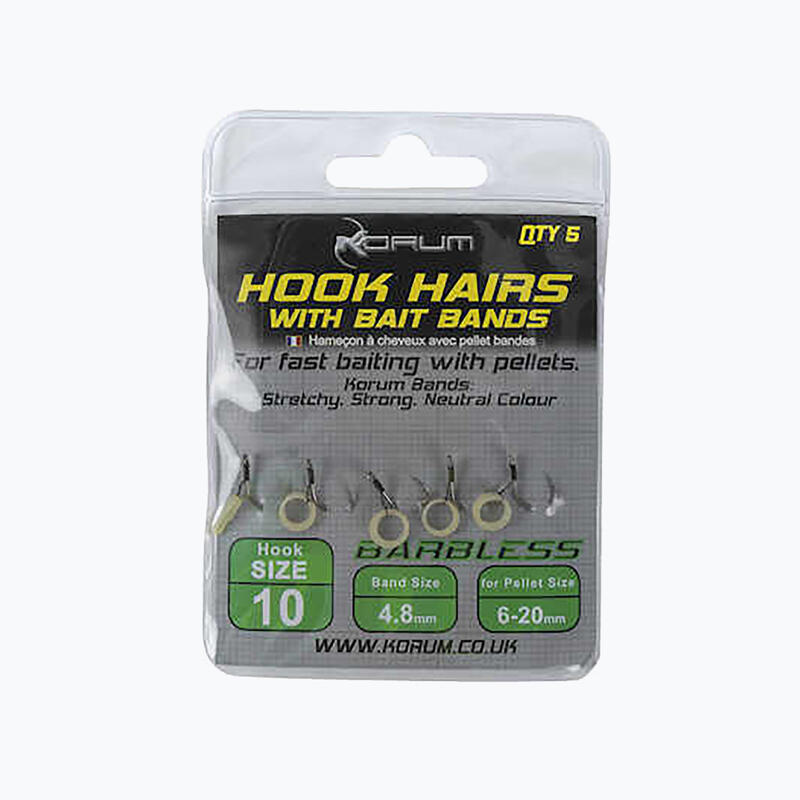 Terminali per il metodo Korum Hook Hairs With Bait Bands