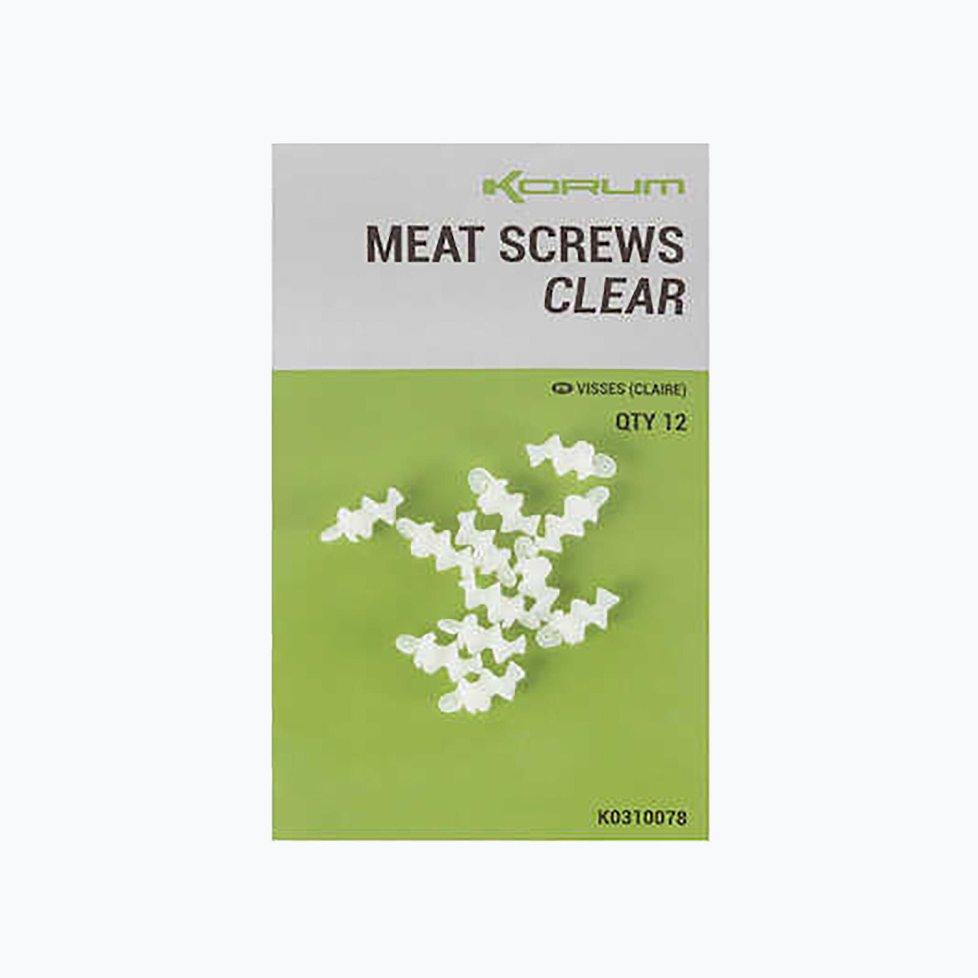 Set di 12 viti Korum per esca carne trasparenti 3/3