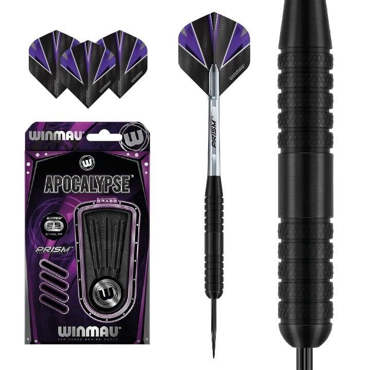 Dardos punta de acero adulto Winmau Apocalypse Brass negro 6/7
