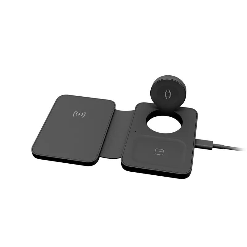 WLM9 3 In 1 Magnetic Wireless Charging Pad - Black