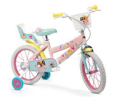Kinderfiets barbie roze