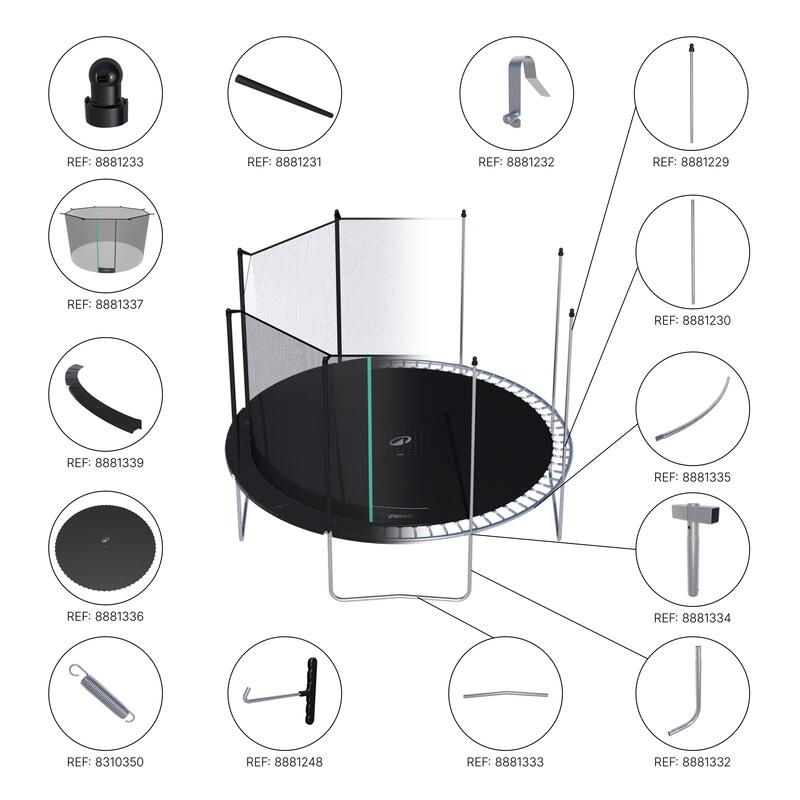 Second Hand - Trampolino 360 con rete di protezione - ECCELENTE