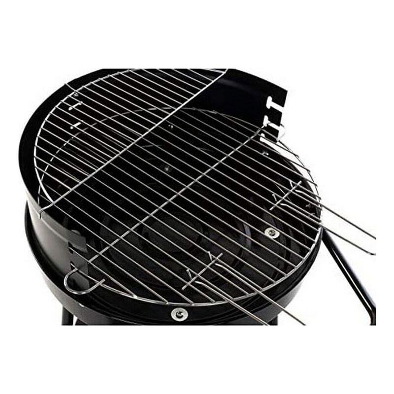 Barbacoa de Carbón con Ruedas DKD Home Decor Negro