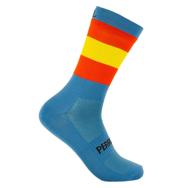 Calcetines Deportivos Ciclismo Perro Loco unisex España Azul