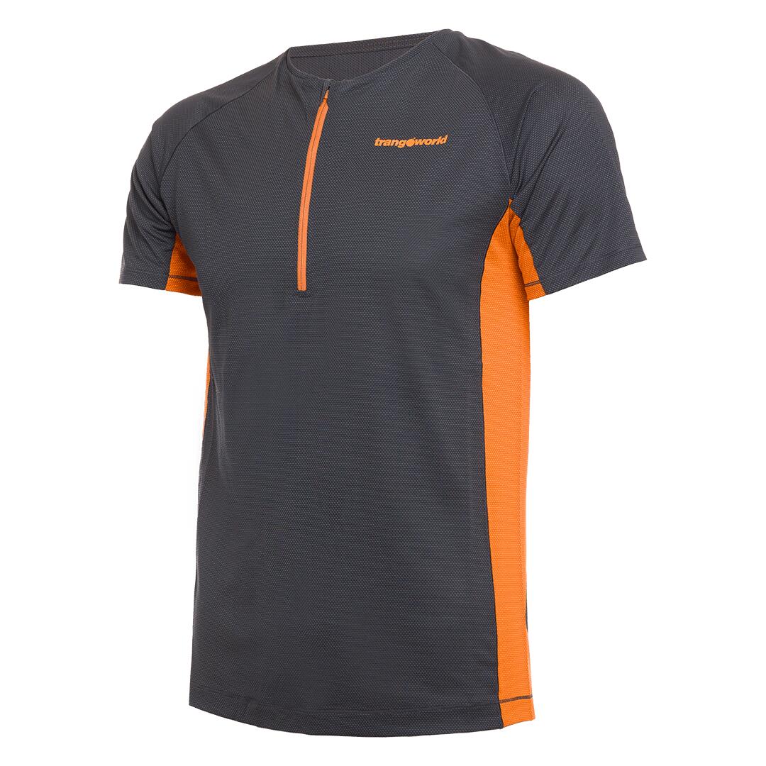 TRANGOWORLD Camiseta para Hombre Trangoworld Moysalen Gris/Naranja