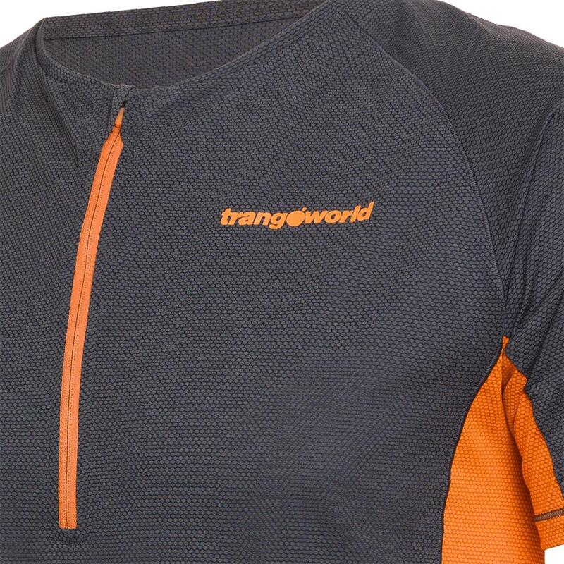 Camiseta de manga corta para Hombre Trangoworld Moysalen Gris/Naranja