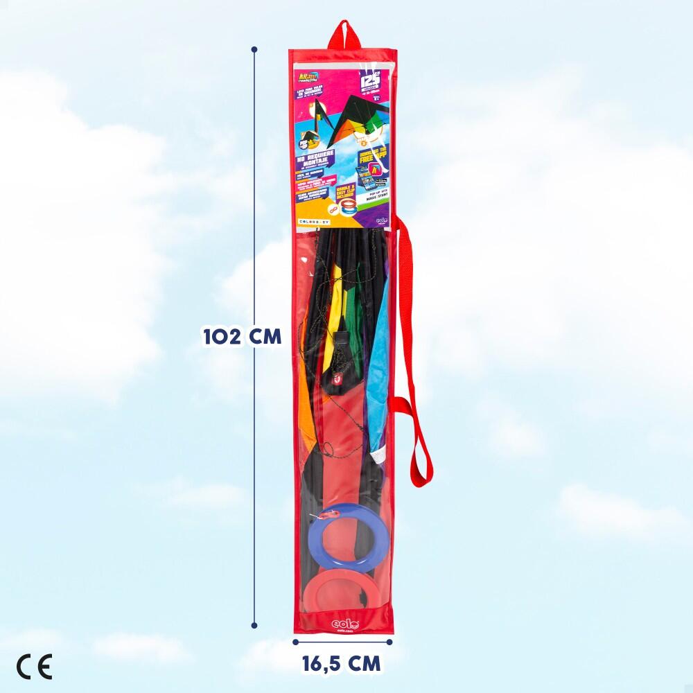 Cometa acrobática pop-up magic 125x72 cm - color arcoíris 7/7