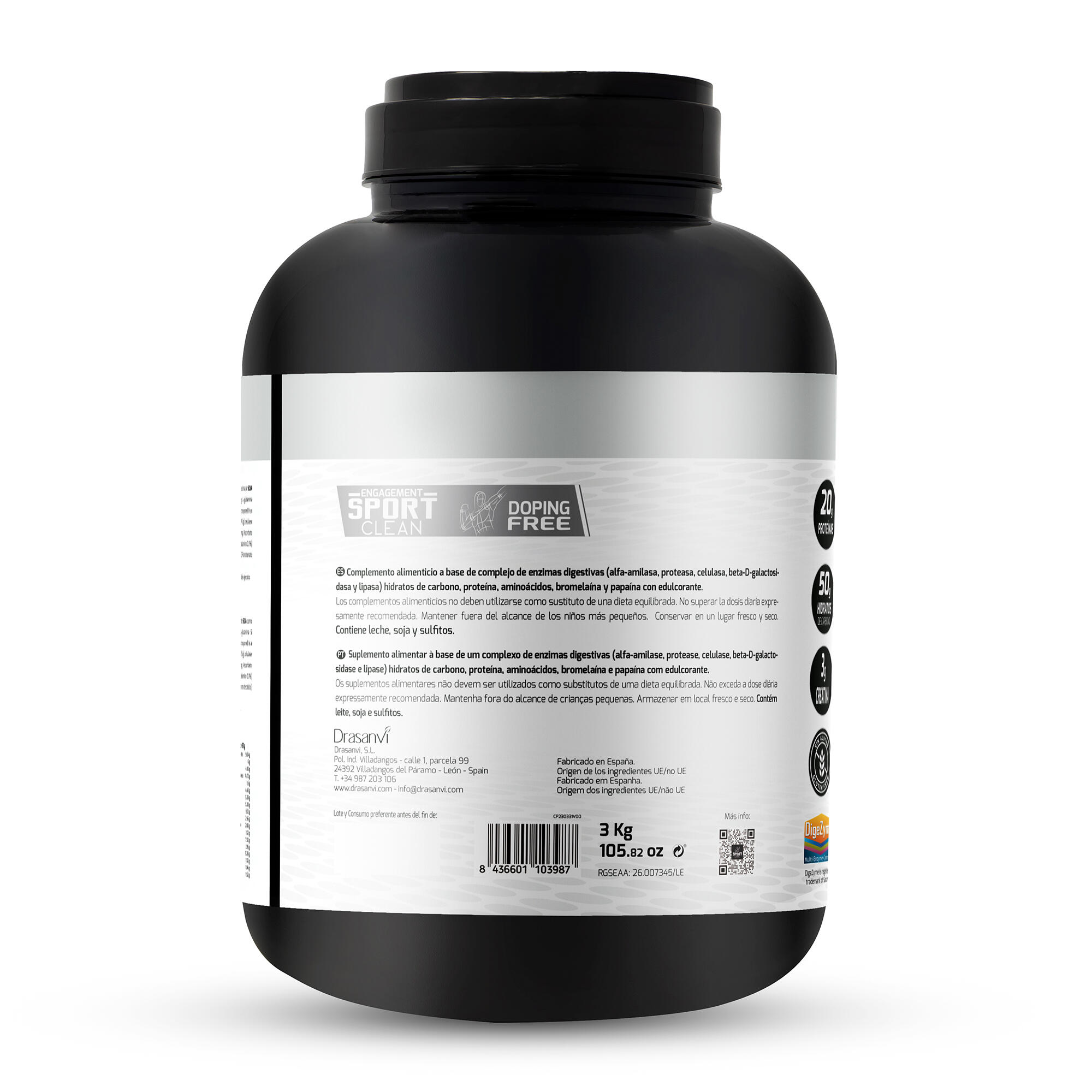 Weight Gainer Sport Live - Aumento masa muscular - Vainilla - 3Kg 3/6