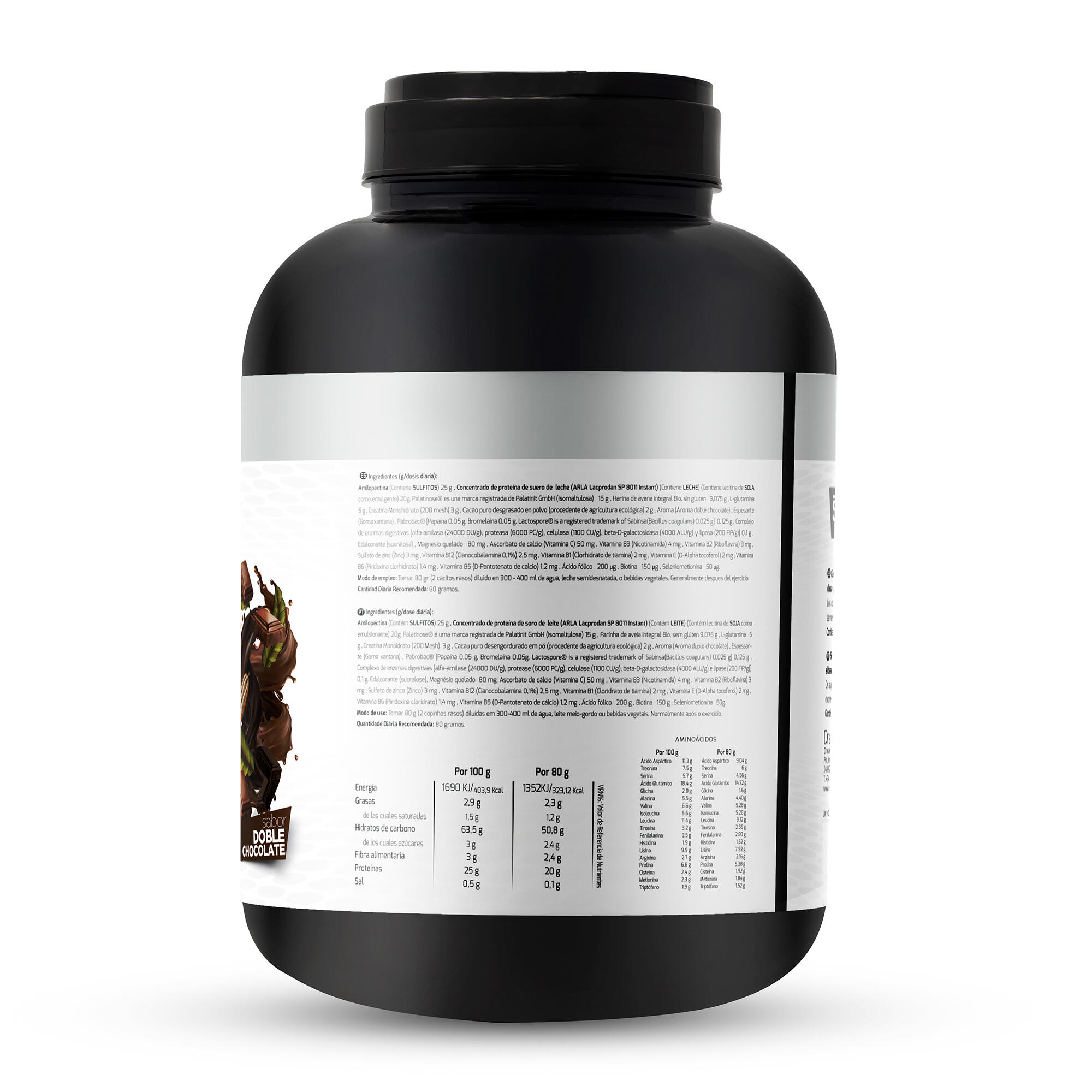 Weight Gainer Sport Live - Aumento masa muscular - Doble Chocolate - 3Kg 2/6