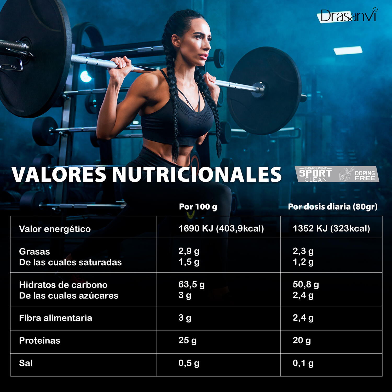 Weight Gainer Sport Live - Aumento masa muscular - Doble Chocolate - 3Kg 5/6