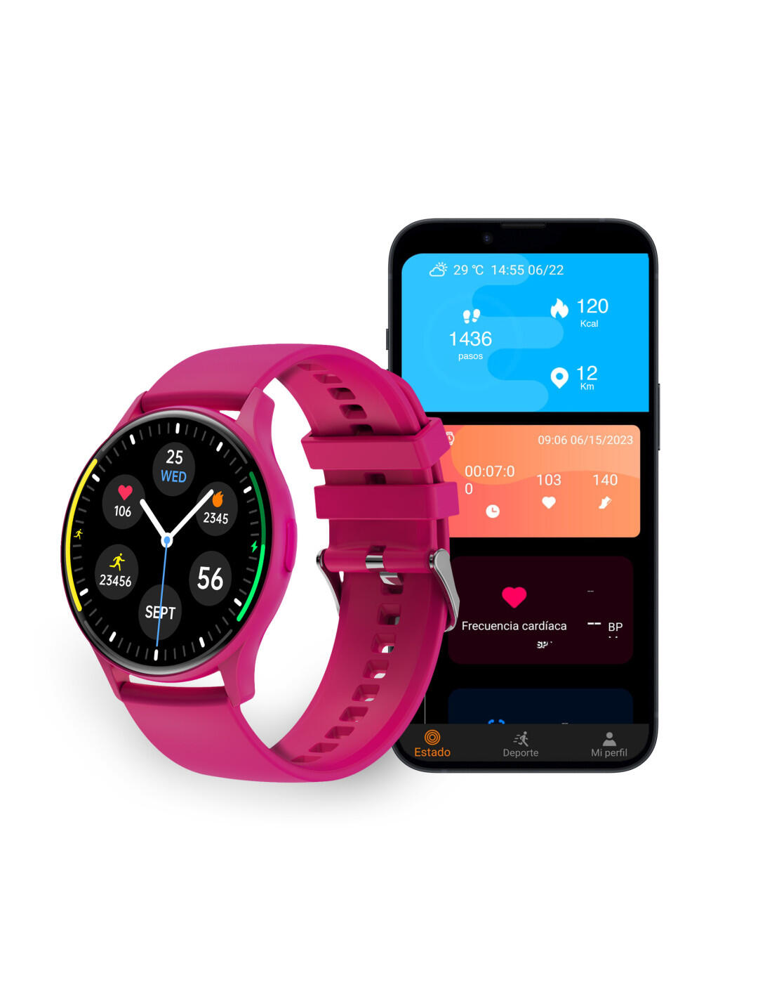 KSIX SMARTWATCH CORE AMOLED FUCHSIA ÉDITION LIMITÉE 2/6