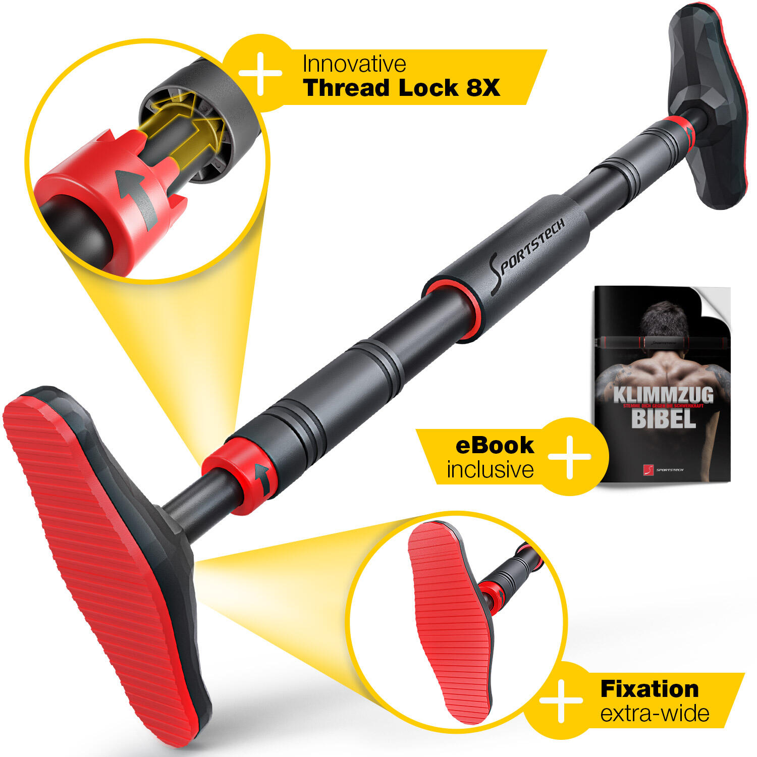 Sportstech optrekstang KS270 | Antislip handgrepen | Innovatieve Gear-Lock 2/7