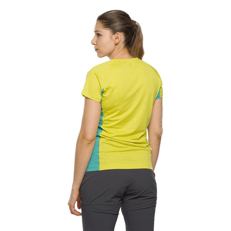 Camiseta para Mujer Trangoworld Leit Amarillo/Azul