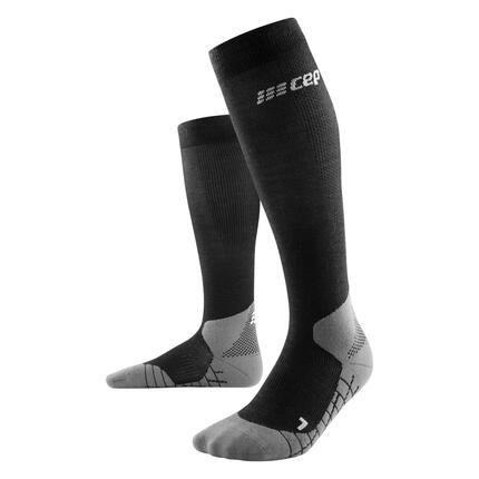 Chaussettes de randonnée compressives hautes Merino CEP - Noir - Hommes