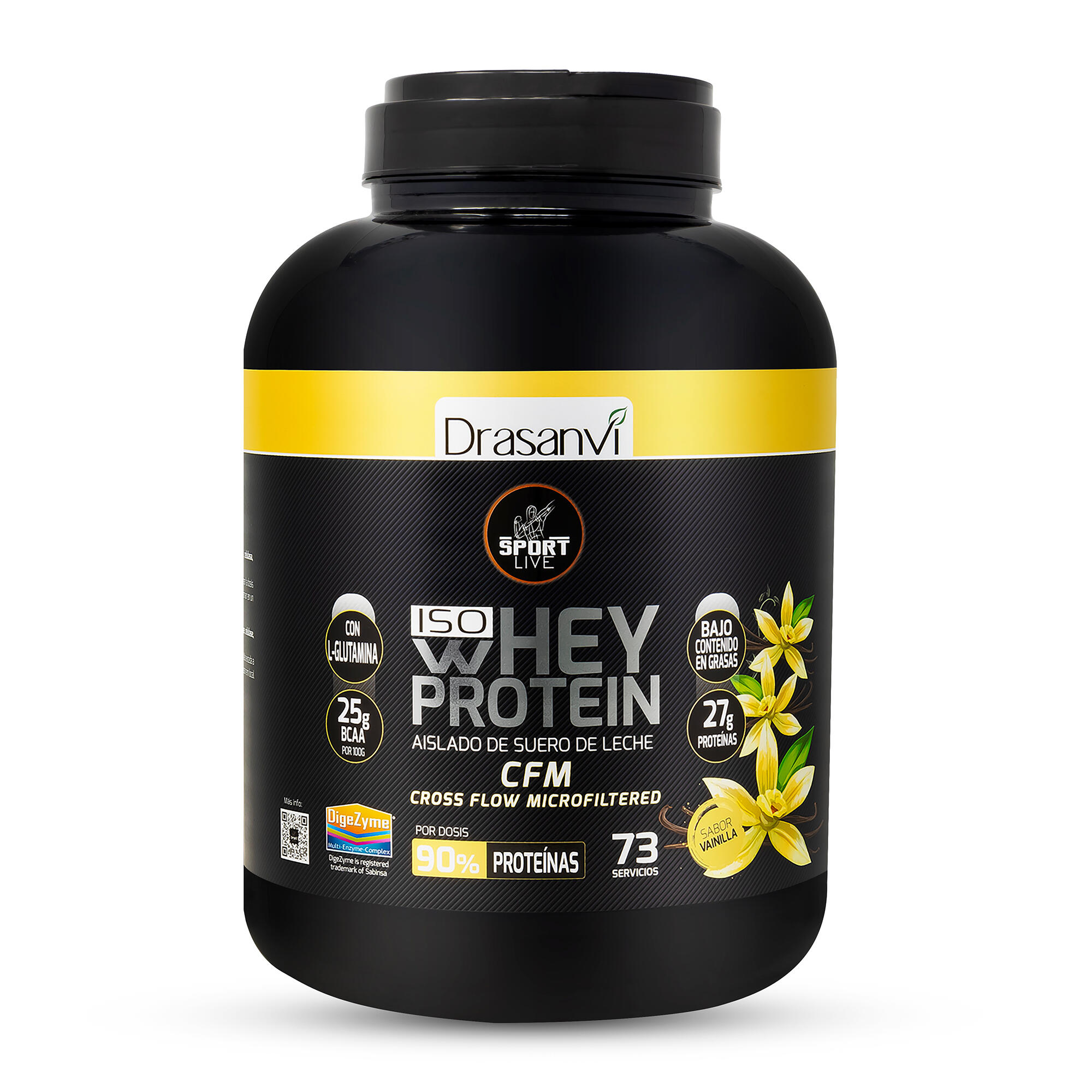 DRASANVI Whey Protein Isolate Sport Live - Sabor Baunilha - 2,2Kg - DRASANVI