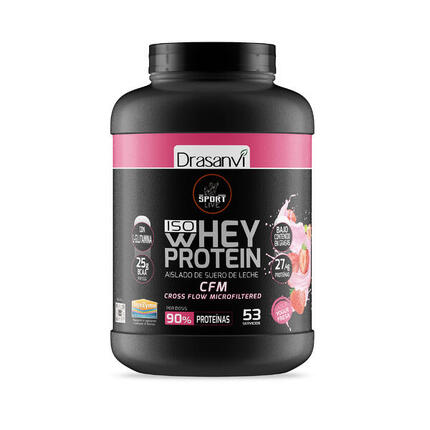 Whey Protein Isolate Sport Live - Yogur Fresa - 1,6Kg - DRASANVI