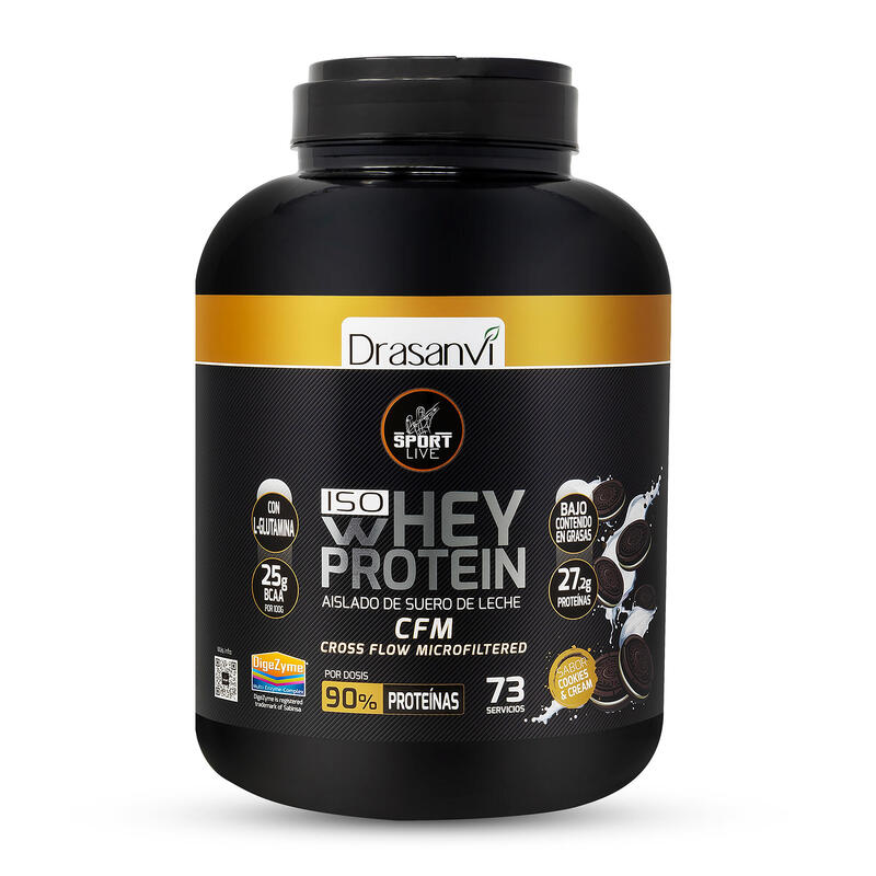 Whey Protein Isolate Sport Live - Cookies and Cream - 2,2Kg - DRASANVI