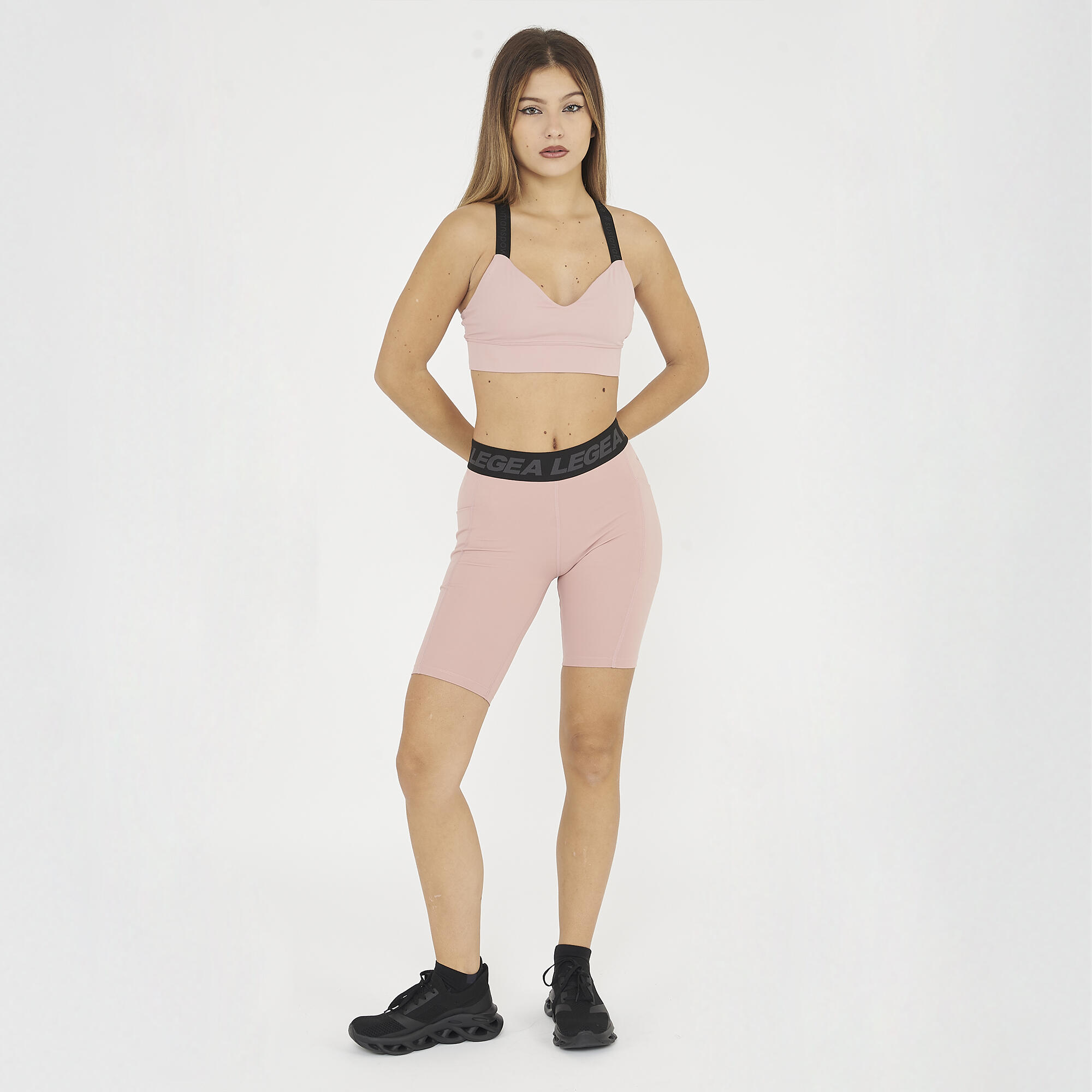 short fitness damen teti rosa 5/6