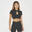 Crop Top de antrenament LEXI cu mâneci scurte