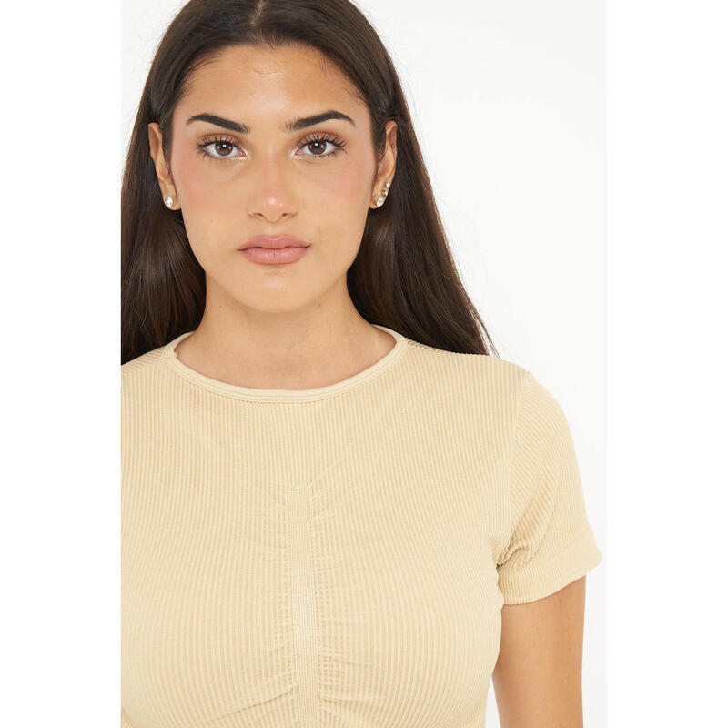 Crop top pentru antrenament WAY cu mânecă scurtă