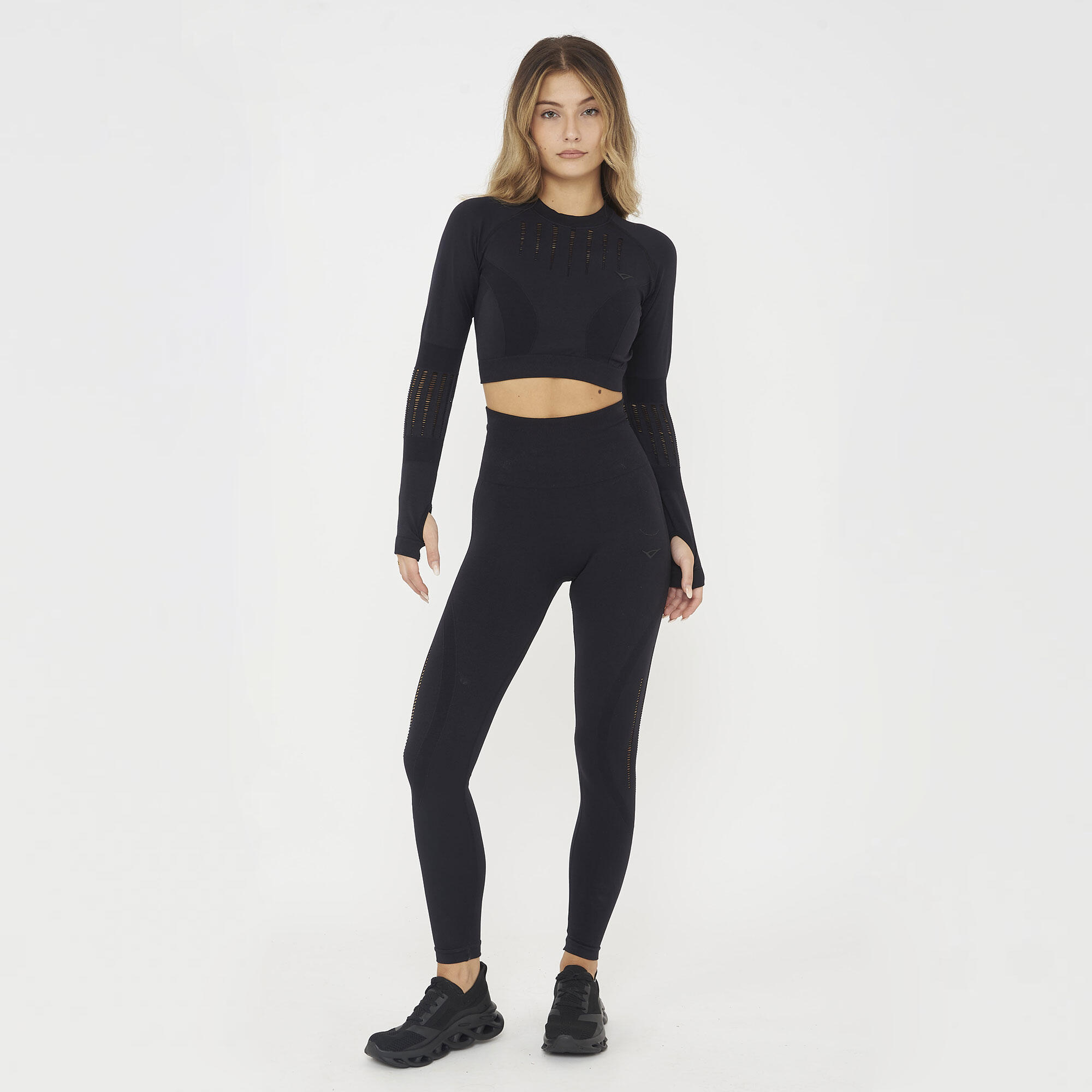 leggings fitness damen leslie schwarz 6/7