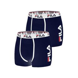 x2 Boxers Noir/Marine Homme Fila FU5040