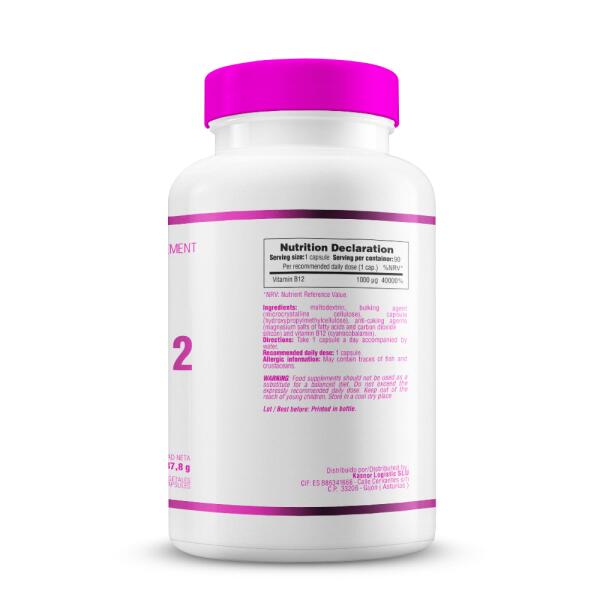 Vitamina B12 - 90 Cápsulas Vegetales de Smart Supplements