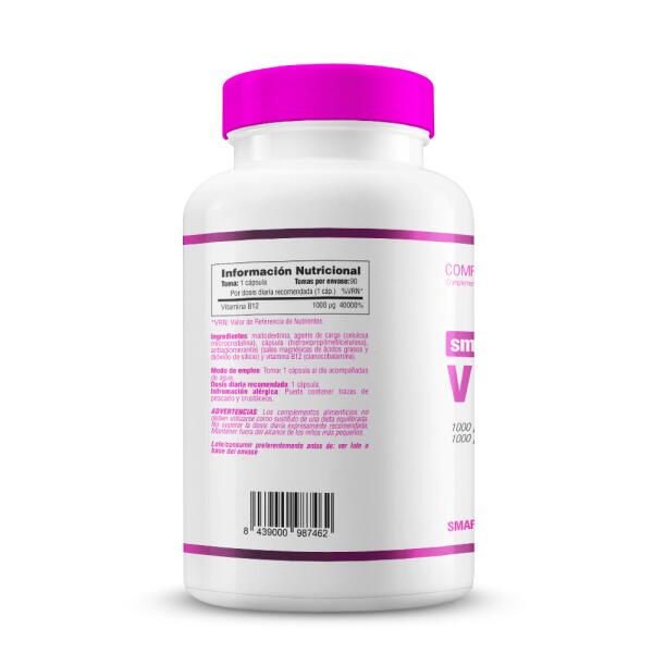 Vitamina B12 - 90 Cápsulas Vegetales de Smart Supplements