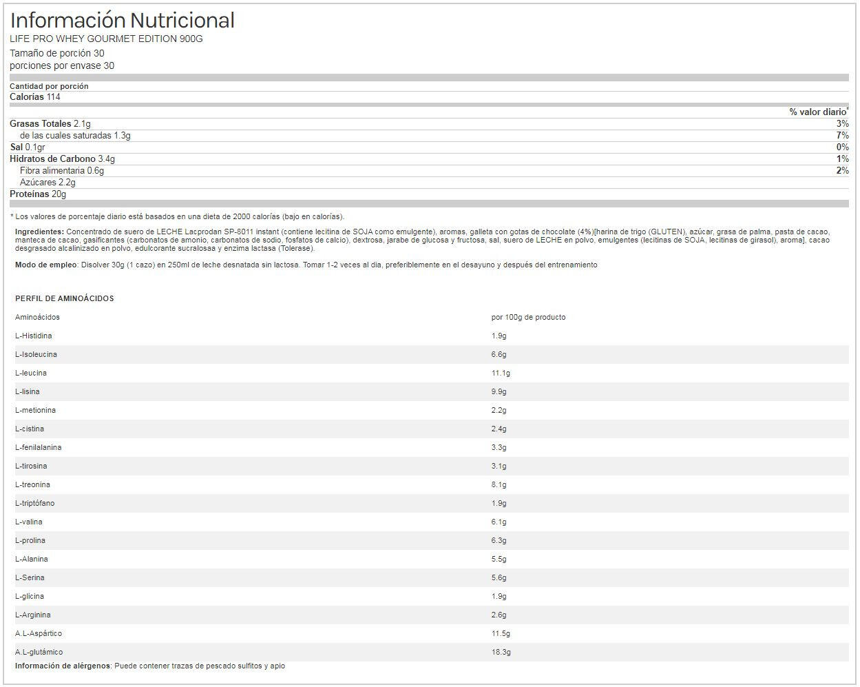 Whey Protein Gourmet - 900g Choco Good cookies LifePRO 6/6