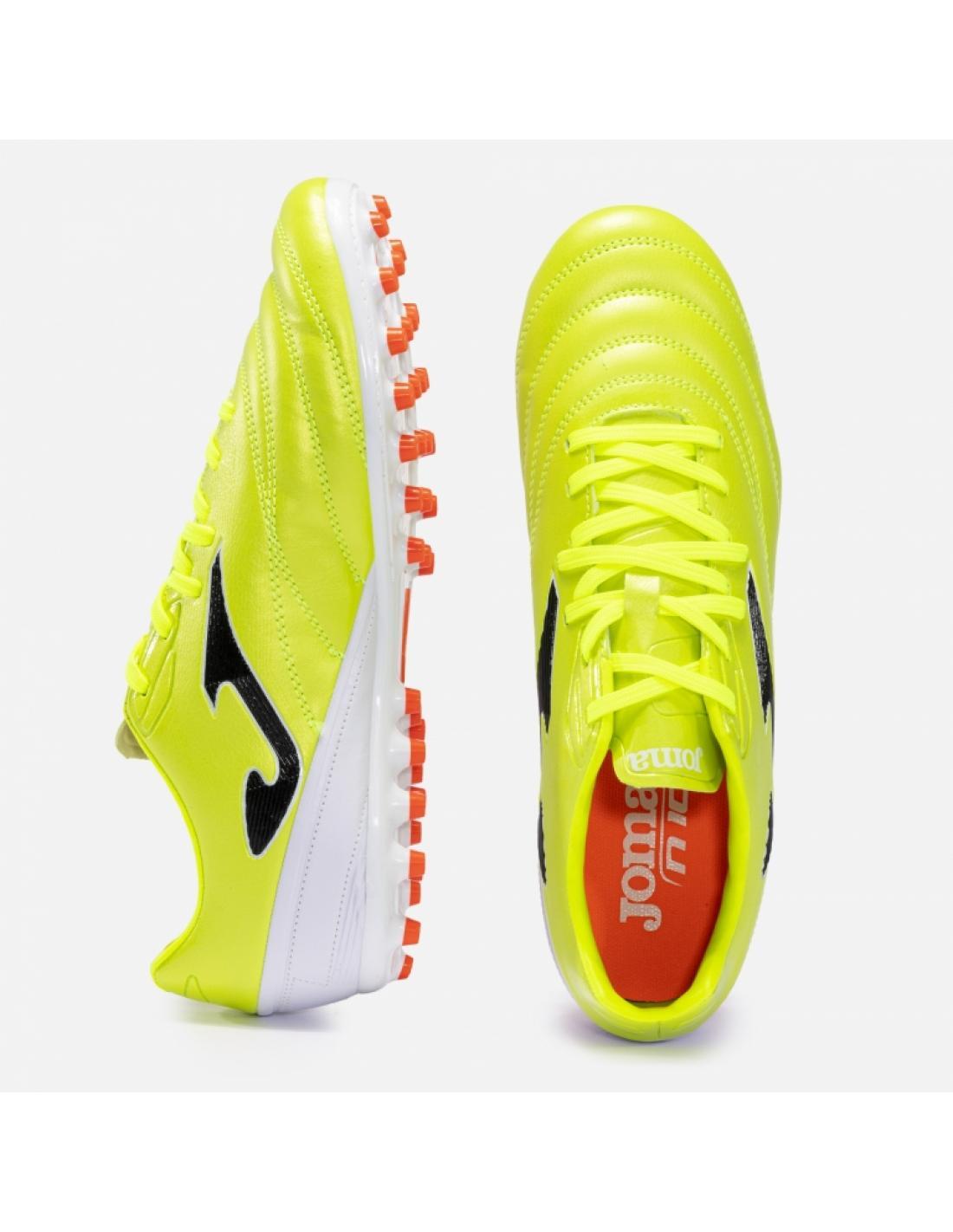 Zapatilla Fútbol Adulto Joma Número-10 2311 Verde Flúor Blanco Resistente 4/4
