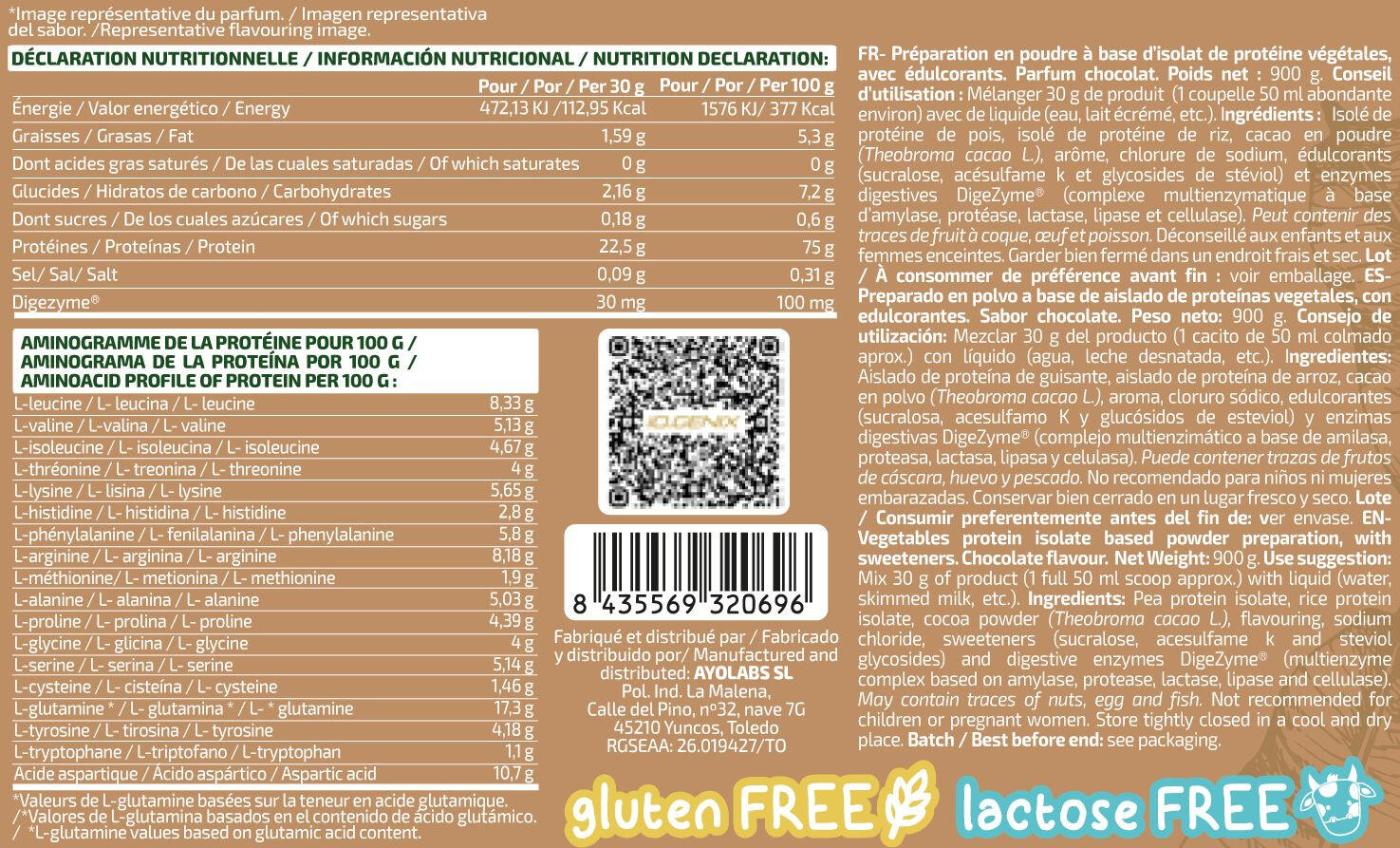 Vegan Protein - 900g NutChoc (Nutella) IO.Genix 2/3