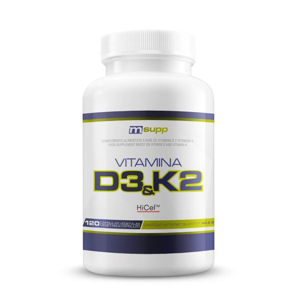 Vitamina D3 y K2 - 120 Cápsulas Vegetales de MM Supplements