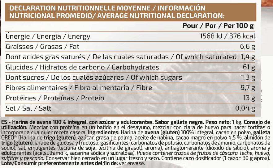 Harina de Avena - 1 Kg Black Cookies IO.Genix 2/3