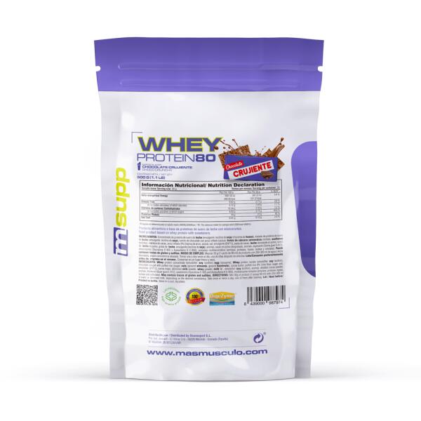 Wei-eiwit 80 - 500 g Zwarte koekjes MASMUSCULO 5/6