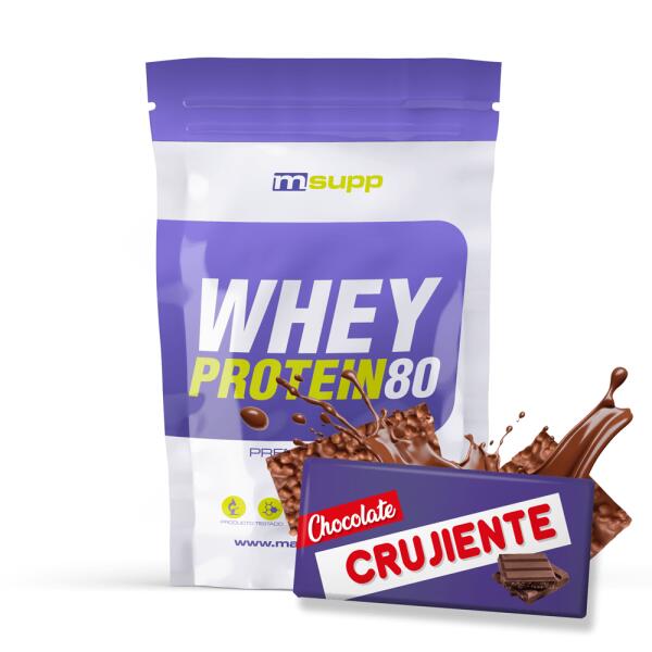 MMSUPPLEMENTS Whey Protein80 - 1 kg knapperige chocolade MM Supplements