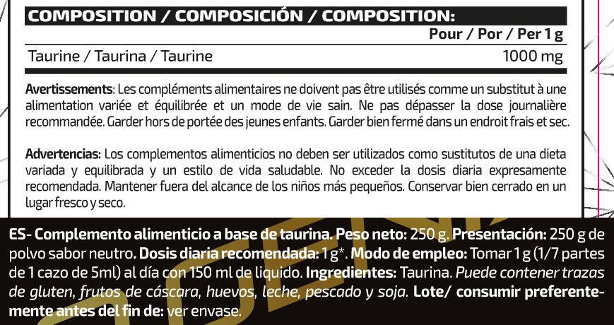 Czysta tauryna (Tauryna) - 250g IO.Genix 2/3