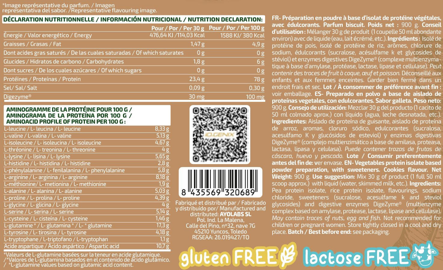 Vegan Protein - 900g Galletas Maria IO.Genix 2/3