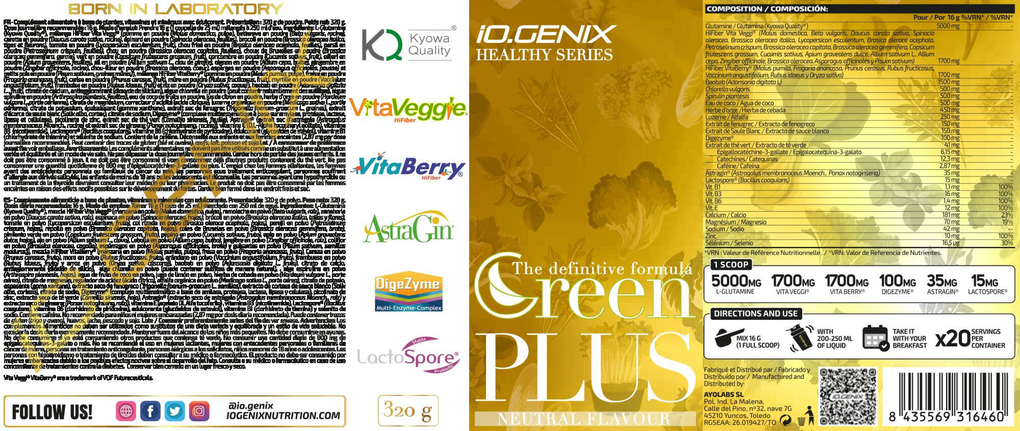Green Plus - 320 g Neutraal IO.Genix 2/3