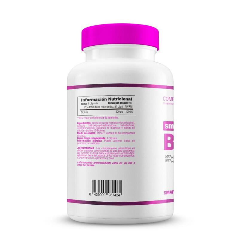 Biotina - 100 Cápsulas de Smart Supplements