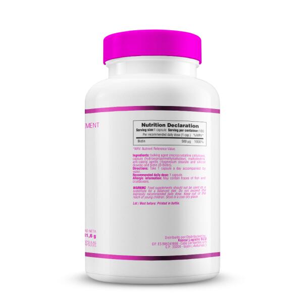 Biotina - 100 Cápsulas de Smart Supplements