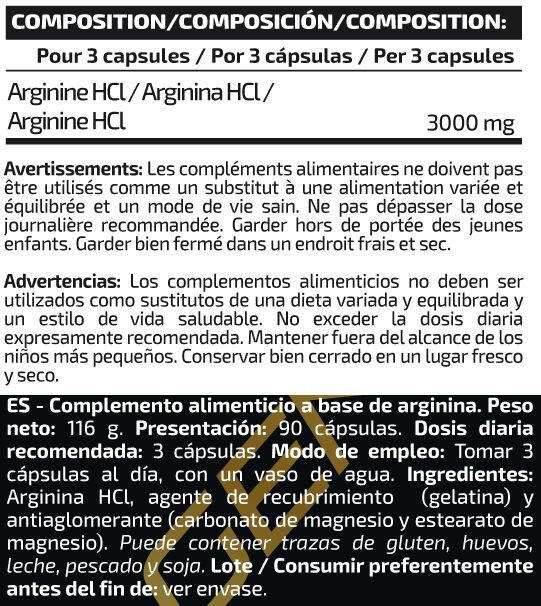 Arginine 3000 - 90 Capsules IO.Genix 2/3