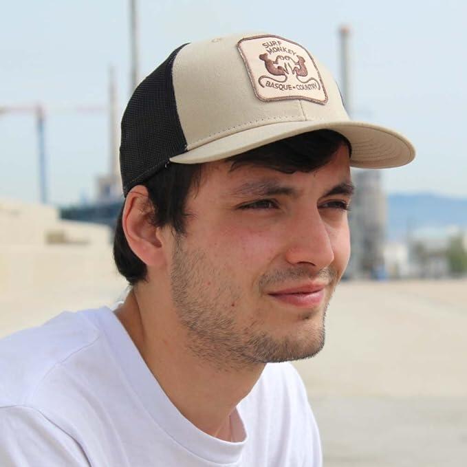 Casquette Trucker -Polyester recyclé - 6 panneaux /Adulte /Taille unique (Beige) 2/4